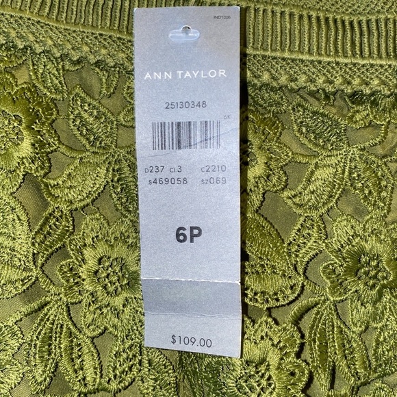 Ann Taylor Petite 6P army green skirt NWT​ - Picture 4 of 7